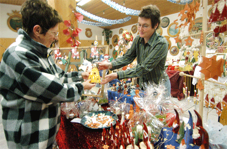 Kerstin Ehler bei Künstlermarkt. Foto: Irene Lenk